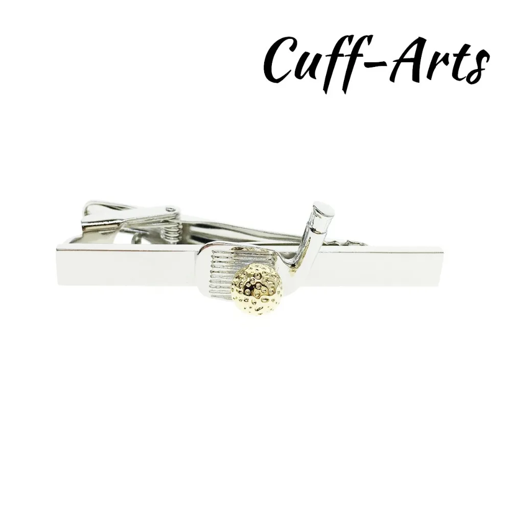 

Tie Clip For Men Gold Club and Ball Tie Clip Novelty Men Tie Clip Male Business Gift for Mens Jewelry by Cuffarts T10025