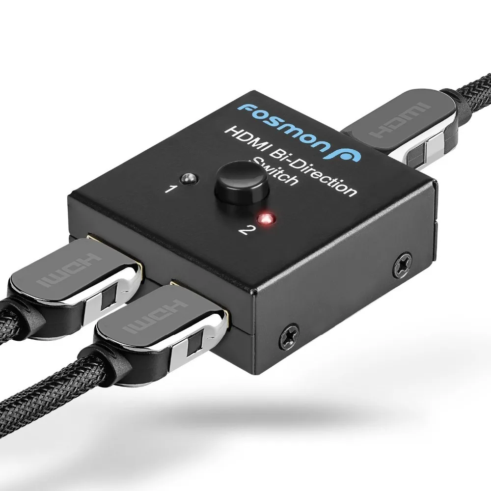 Sanchow HDMI коммутатора 2x1or1x2 Порты и разъёмы Ultra HD 4K @ 60 Гц двунаправленный