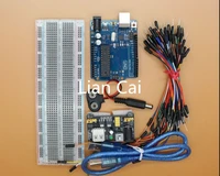 uno r3 mb 102 830 points breadboard 65 flexible jumper wires usb cable and 9v battery connector for arduinoi kit
