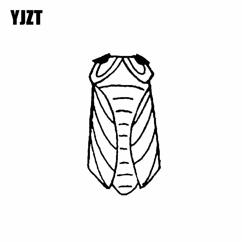 

YJZT 7,6 см * 14,4 см минималистская наклейка с изображением насекомых, милая виниловая наклейка с изображением милого автомобиля, черный/серебри...