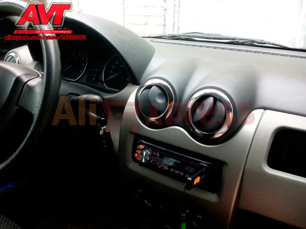 Хромированная Крышка для дефлекторов Renault Sandero/Stepway дизайн интерьера автомобиля