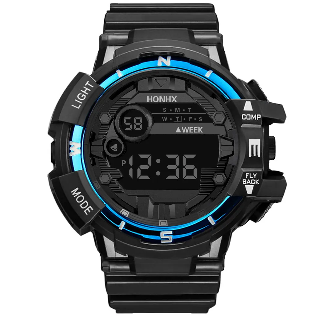 Reloj hombre, модные, мужские, водонепроницаемые, светодиодный, цифровой, с датой, военные, спортивные, резиновые, кварцевые часы, erkek kol saati