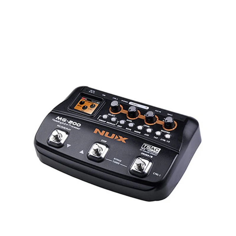 NUX MG 200 Новый Гитарный процессор эффектов моделирующая педаль гитарный мульти с 55