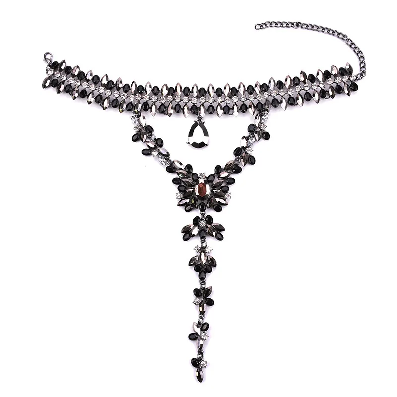 Роскошное кристаллическое ожерелье Шарм Винтаж Воротник Коренастый колье