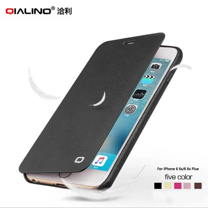 QIALINO 2016 Новый Дизайн Роскошный Чистая Пена Чехол Для Телефона iPhone 6 s/Плюс Овчины