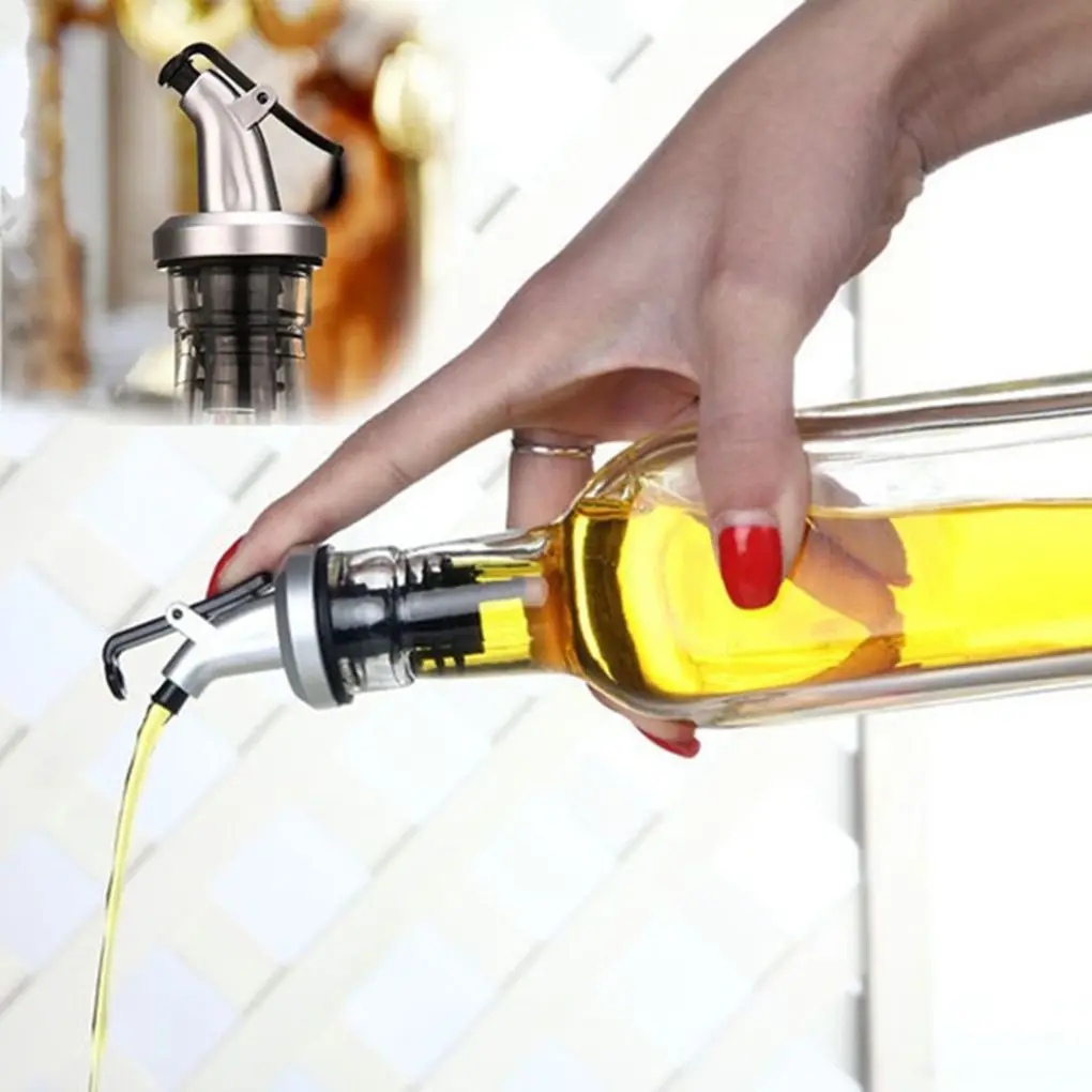 

Oil Bottle Stopper Lock Plug Seal Leak-proof Food Grade Rubber Nozzle Sprayer Liquor Dispenser Wine Pourer Kitchen Bar Tool