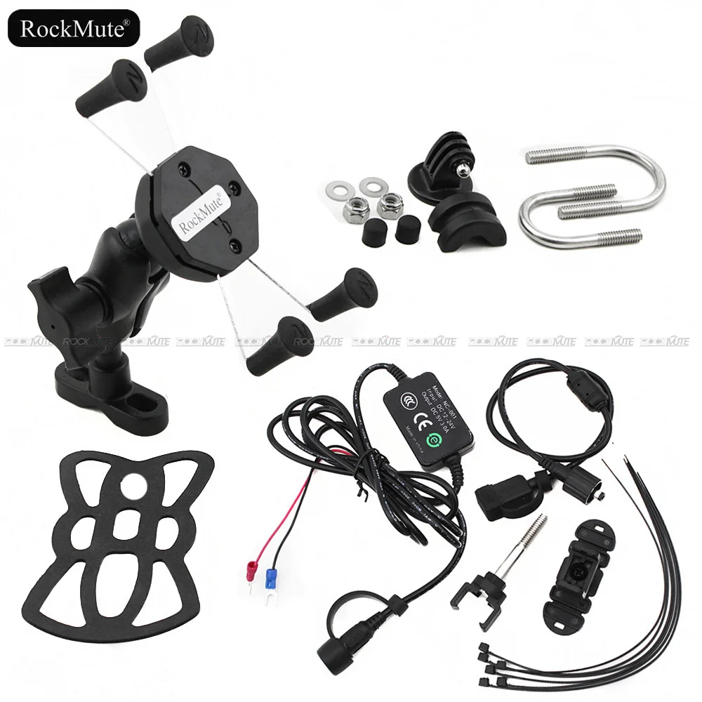 Держатель для мобильного телефона и навигатора для мотоцикла SUZUKI SV650/S SFV 650 Gladius Inazuma 250/750 GSX750 с USB-зарядкой.