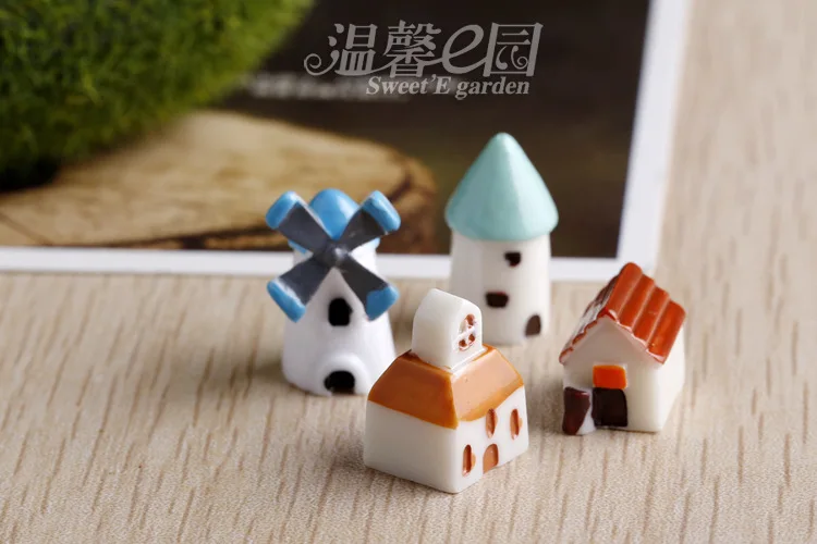 4 шт./лот мельница для творчества искусство дома замок мох микро ландшафтное