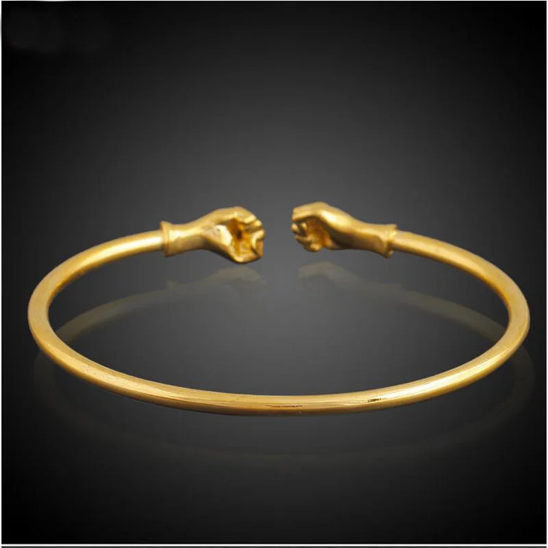 Женские вакуумные браслеты Ethlyn гладкие Открытые Браслеты золотистого цвета в