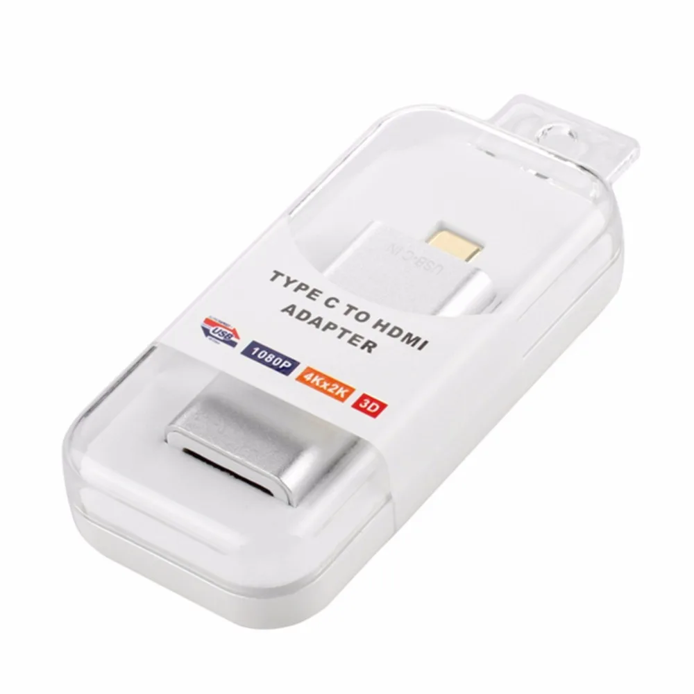 Алюминиевый USB 3 1 Type C (Совместимость с Thunderbolt 3) к HDMI 2 0 (4K @ 60Hz) адаптер конвертер