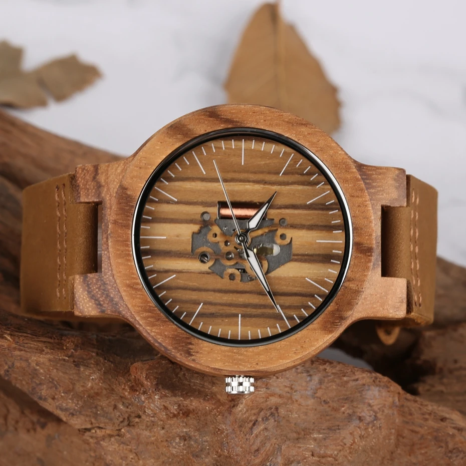 Деревянные часы мужские ретро круглые аналоговые кварцевые повседневные