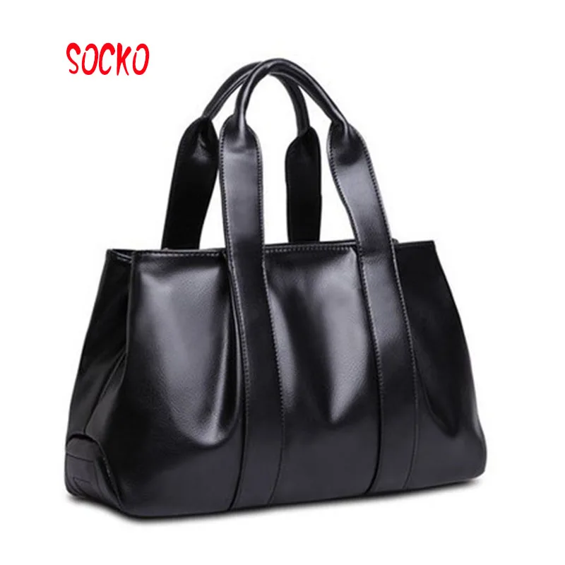 

High Quality Leather Women Bag Bucket Shoulder Bags Solid Big Handbag Large Capacity Top-handle Bags Herald Fashion 33.5zr