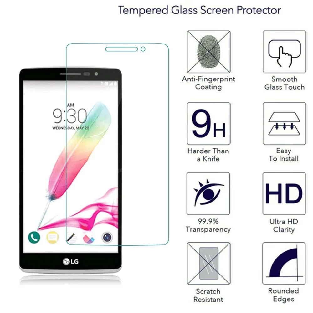 С уровнем твердости 9 H HD 2.5D закаленное Стекло es для LG G4 Beat G4S Экран протектор Ultra Clear