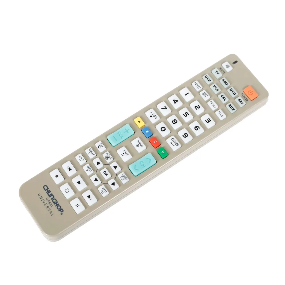 Универсальный пульт дистанционного управления для chunghop UR881 TV DVD AMP SAT VCR CBL AUX operating 8