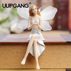 Европейские Креативные украшения Статуэтка ангела из смолы Луна с крыльями для дома спальни свадьбы комнаты книжная полка настольное украшение миниатюры