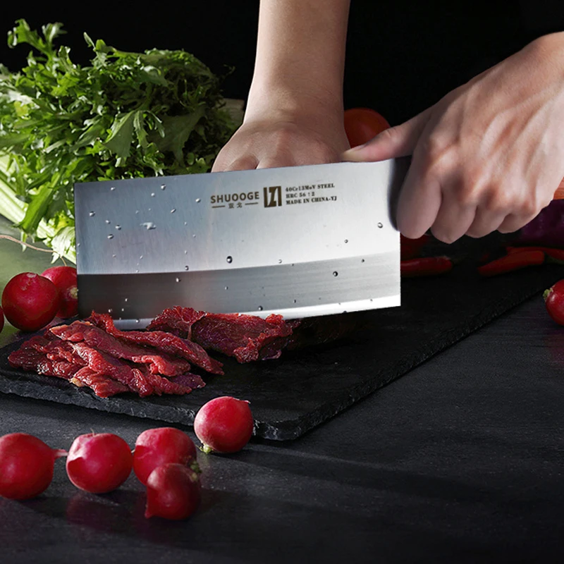 SHUOOGE 8 дюймовый кухонный нож из нержавеющей стали качественный для нарезки