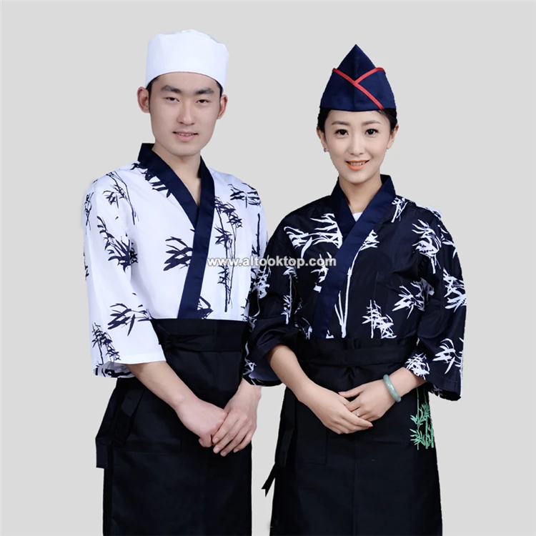 Для женщин суши шеф повара ресторан форму официантки Корея японский пальто кофе