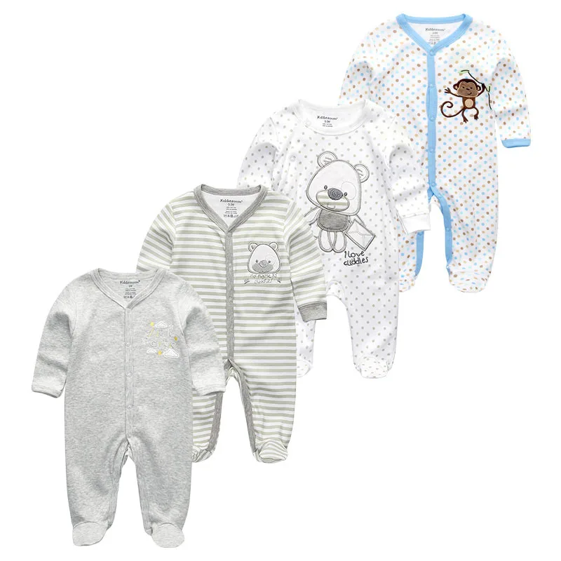 Baby Clothes4103 Г., 4 шт./партия, Одежда для новорожденных мальчиков и девочек унисекс детские комбинезоны Roupas de bebe, одежда для активных девочек от 0 до 12 месяцев пижамы с длинными рукавами - Цвет: Baby Clothes4103