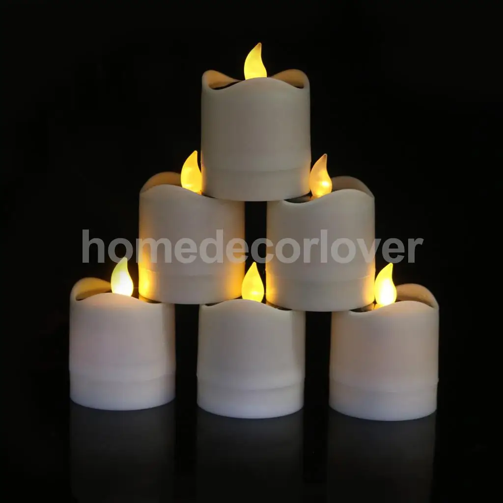 Упаковка 2 шт Солнечные свечи беспламенный светодиодный Мерцающая свеча чайный