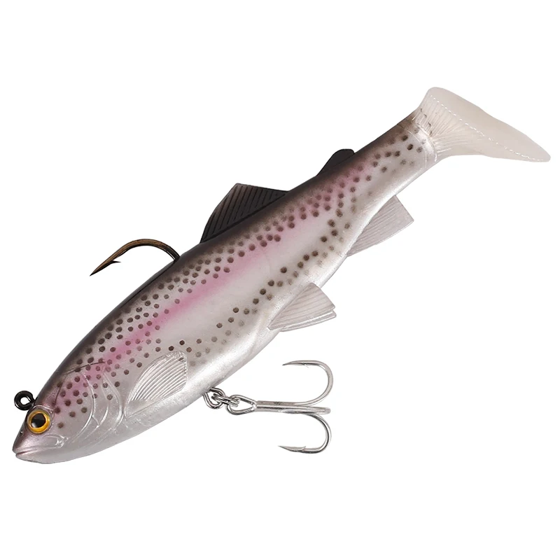 01 Kingdom Pike рыболовные приманки 120 мм 38 г воблеры свинья Shad мягкие Т-образные хвостовые свинцовые головки тонущие рыболовные приманки сумасшедшая приманка для форели - Цвет: 01