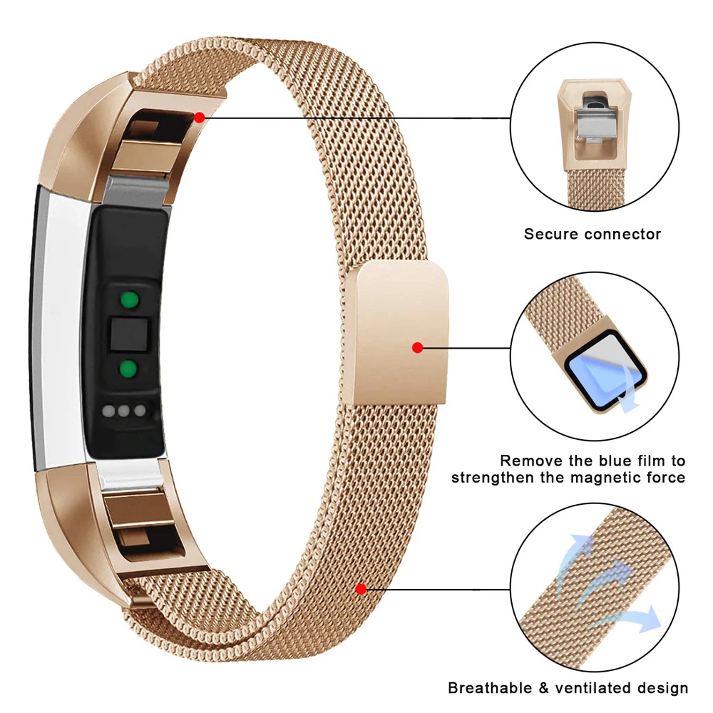 Металлические ремешки для Fitbit Alta HR Миланская Магнитная Петля ремешок из