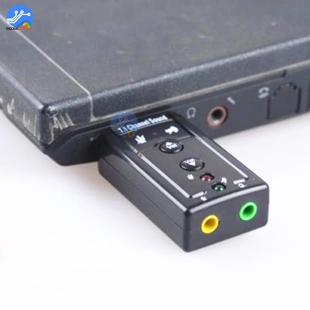 Внешняя мини звуковая карта USB для микрофона 3 5 мм адаптер аудиокарта динамика HID