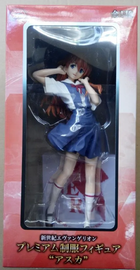 Original Free shipping Japanese Anime EVA ASUKA Summer suit 21cm SEGA PVC Action Figure | Игрушки и хобби