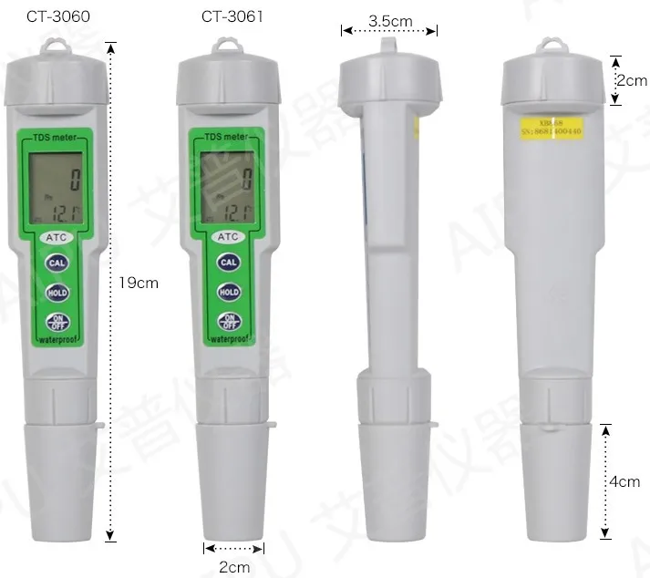 Тестер типа ручки TDS, карманный измеритель EC, функция 3 в 1, 0-9999ppm, Высококачественная цифровая Гидропоника аквариум EC CF TDS метр