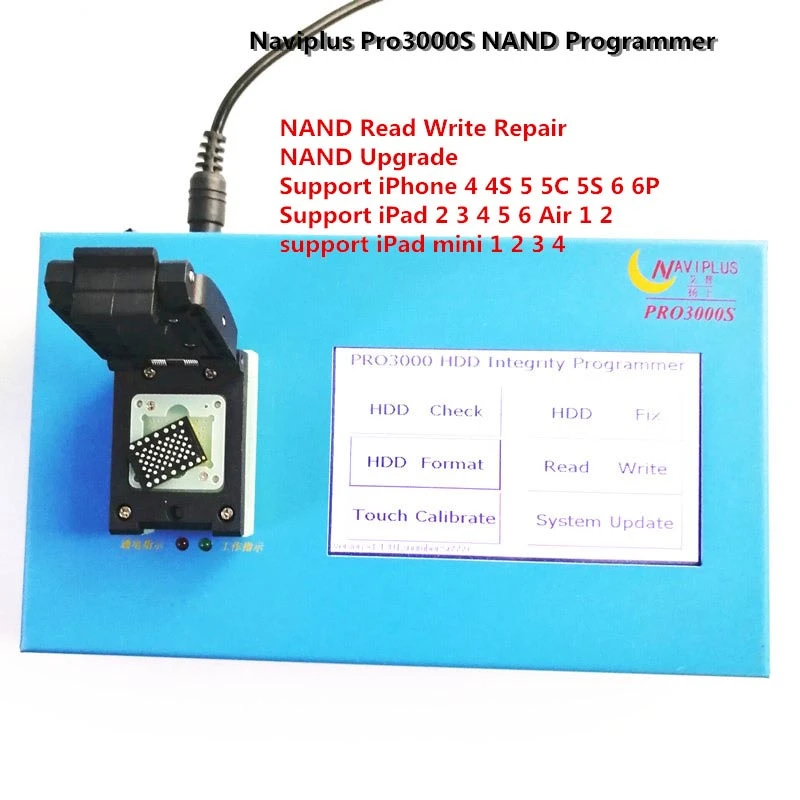 Naviplus Pro3000S Naviplus Pro3000S JC Pro1000S телефон NAND Программист HDD чтение записи инструмент для iPhone X 8 8Plus 7 7P 6 6S 5 все iPad - Цвет: Naviplus Pro3000S