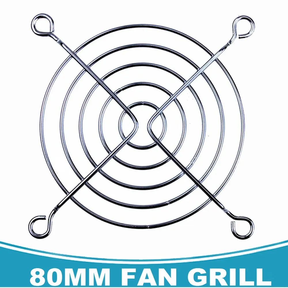 80mm Fan grill 2 шт металлическая сетка для защиты пальцев решетка вентилятора 30 мм 40 мм 50 мм 60 мм 70 мм 80 мм 90 мм 120 мм 135 мм 140 мм 150 мм 170 мм 200 мм - Цвет лезвия: 80mm Fan grill