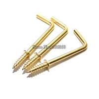 200 pieces gold l shape hook right angle hook screw l hook 34x12mm cp470