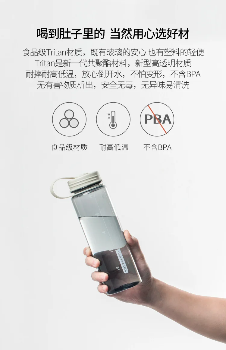 Xiaomi Jordan& Judy 370 мл РУЧНАЯ простая Милая чашка портативная устойчивая Спортивная бутылка Нескользящая изоляционная Ручка чашка для кофе и чая