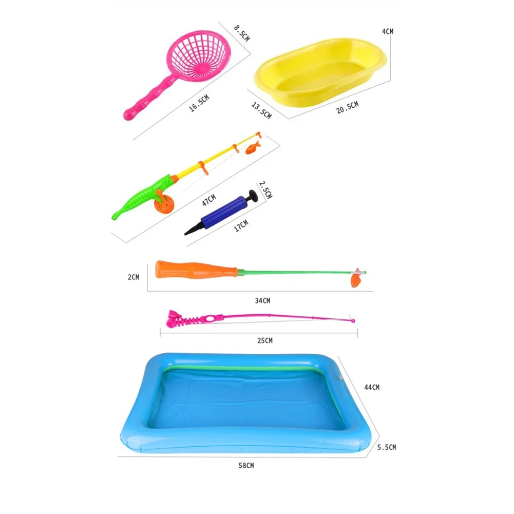 13 шт. детские развивающие игрушки для ванной комнаты Набор рыбалки 26*17*13 см