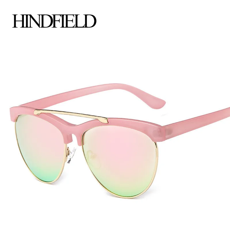 Женские солнцезащитные очки в стиле ретро HINDFIELD полуоправе новинка 2017|sunglasses