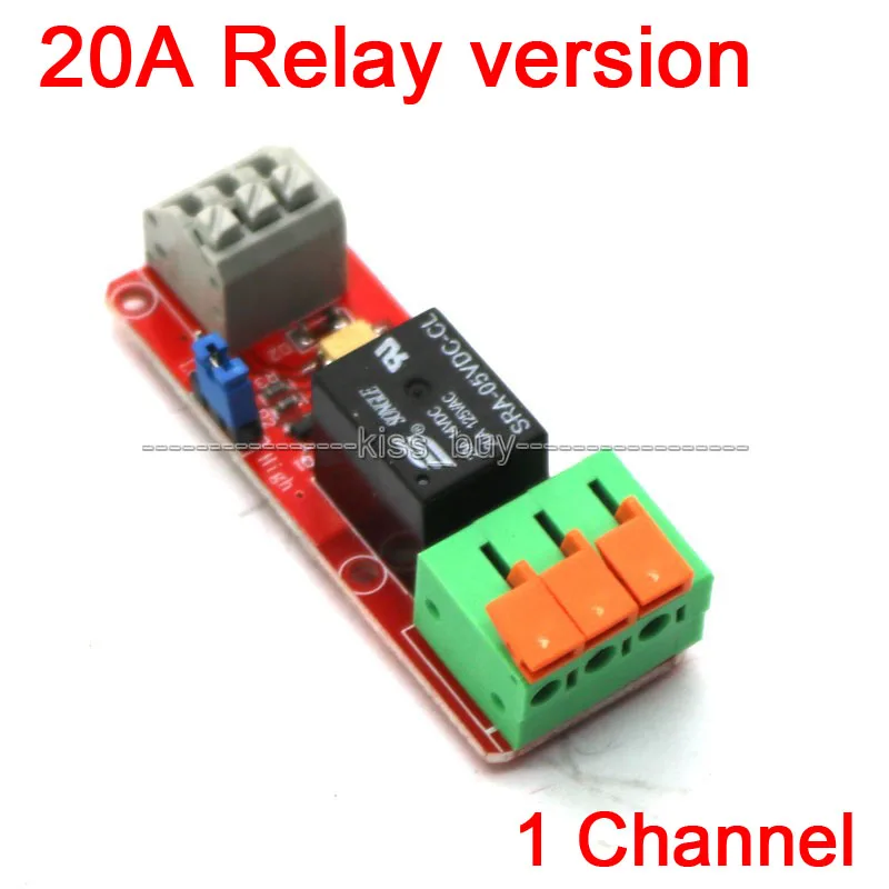 1 канал 20A релейный модуль управления для UNO MEGA2560 R3 Raspberry Pi | Электронные компоненты
