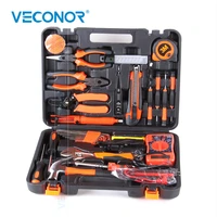 35pcs electrician hand tool set kit household tool kit saw screwdriver hammer tape measure wrench plier