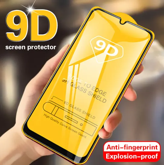 Изогнутое закаленное стекло 9D для Samsung Galaxy A50 A30 A10 Защита экрана M10 M20 M30 A70 A40 A20