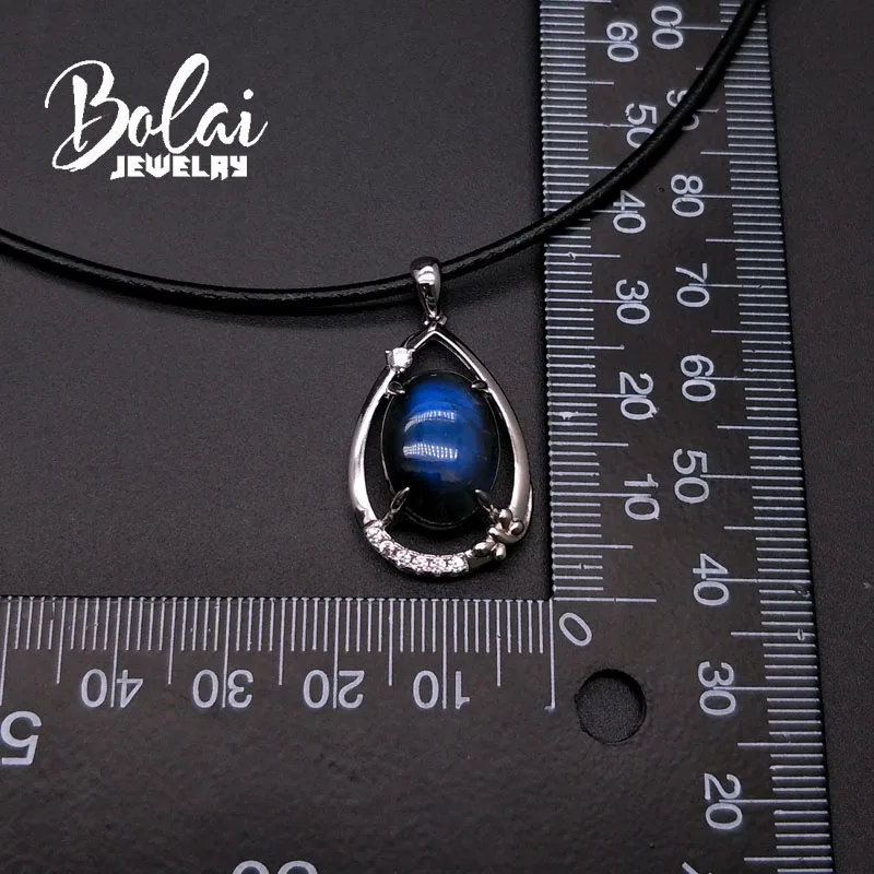 Bolaijewelry, натуральный Овальный Лабрадорит 11,5*15,5 мм, классический кулон, хорошее ювелирное изделие для женщин, юбилей, праздничная одежда, лучший подарок