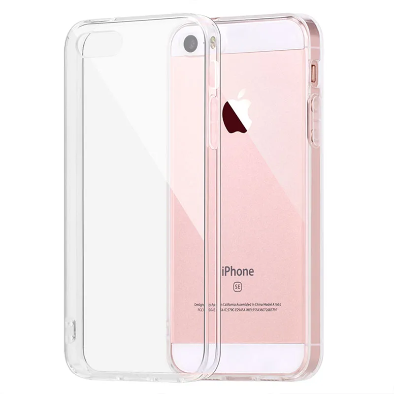 Yueyao для Apple iPhone SE бампер Чехол амортизацию и царапинам прозрачная задняя Iphone 5 5S