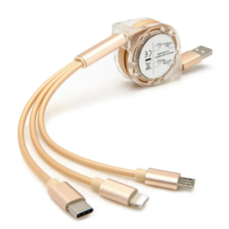 3 в 1 usb type C Micro USB кабель type-c для Samsung Galaxy S8/S9+ Plus для iPhone зарядное устройство кабель 1 м Быстрая зарядка USB C кабель