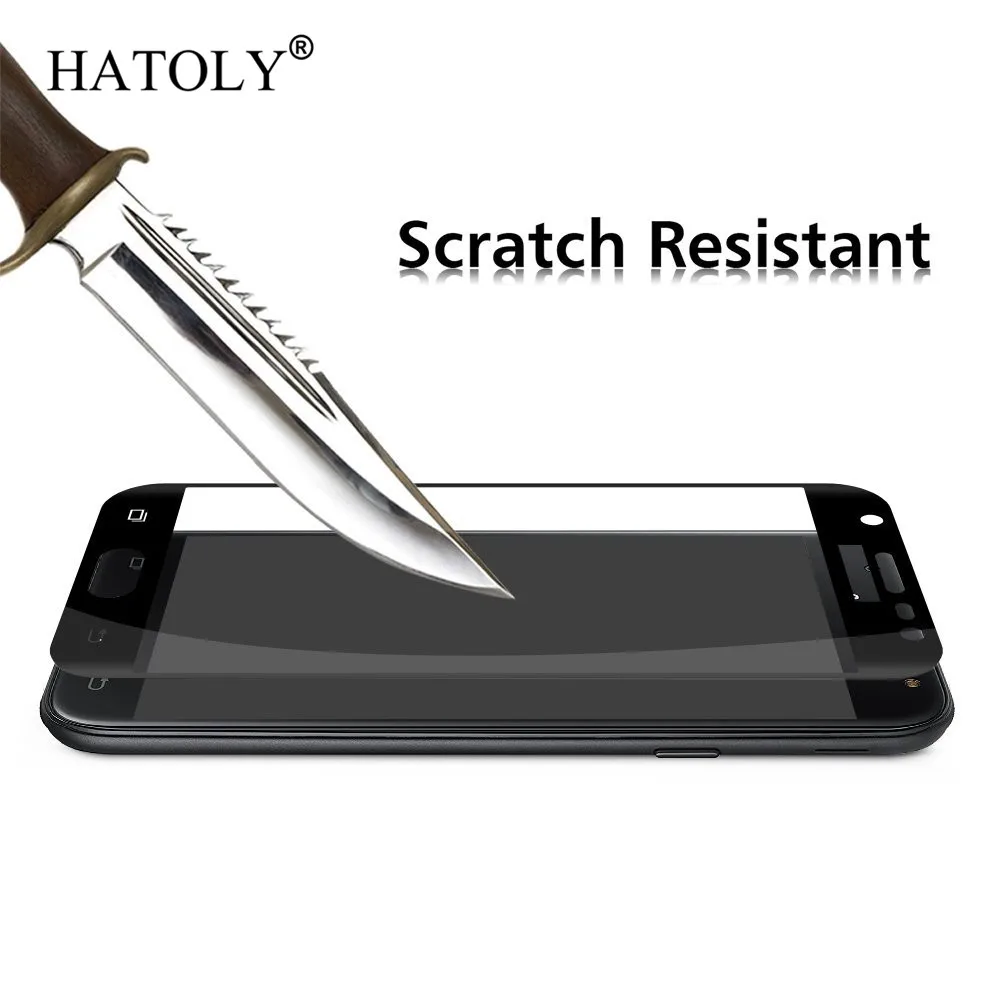 2 шт. Защитное стекло для экрана Samsung Galaxy J3 2017 закаленное Полное J330 HATOLY|glass for