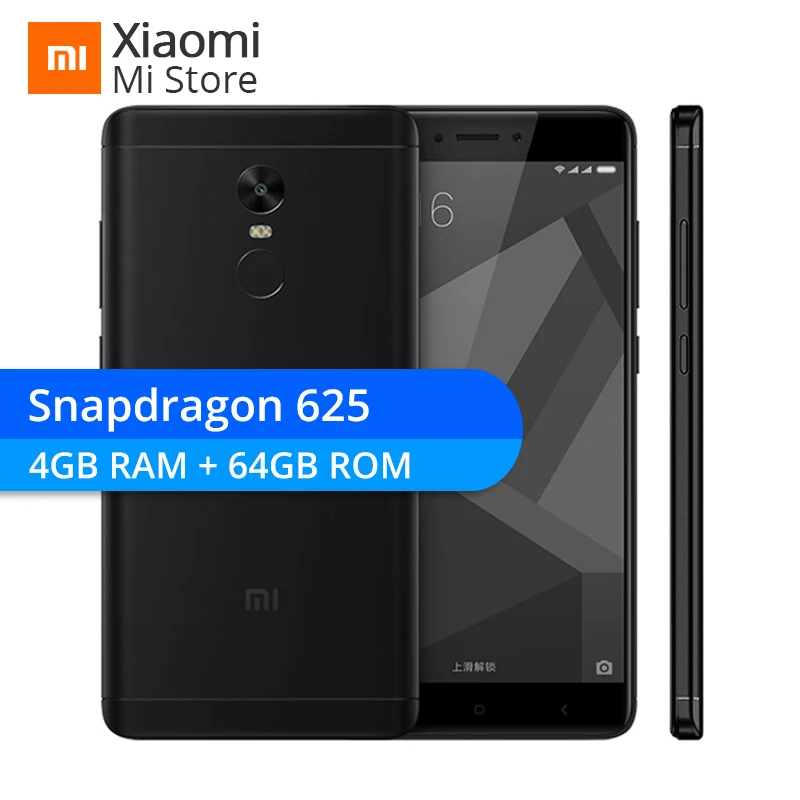 Xiaomi Redmi Note 4X4 ГБ оперативная память 64 встроенная 4 X мобильный телефон Snapdragon 625 Octa Core - Фото №1