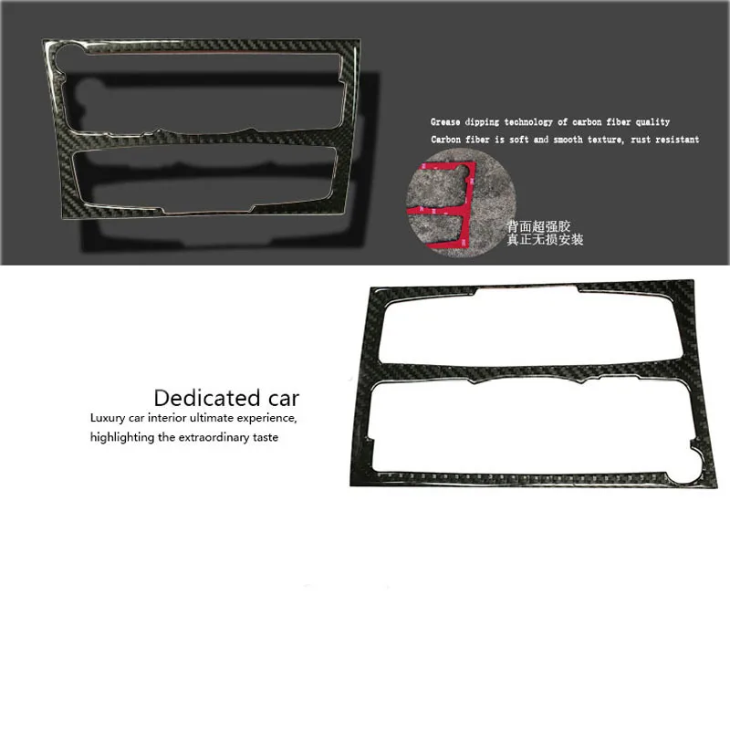 

Carbon Fiber Middle Console CD Panel Cover Trim For Audi A4 B8 2008-2015