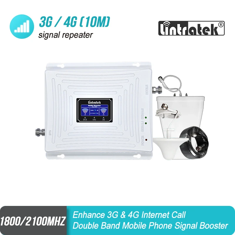 Усилитель сигнала мобильного телефона 2G 3G 4G 1800 МГц 2100 двухдиапазонный WCDMA LTE