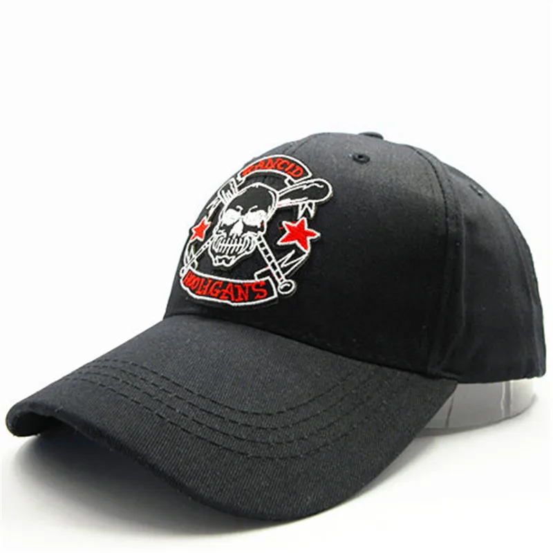 LDSLYJR хлопковая бейсболка с вышивкой черепа Кепка в стиле хип хоп регулируемые