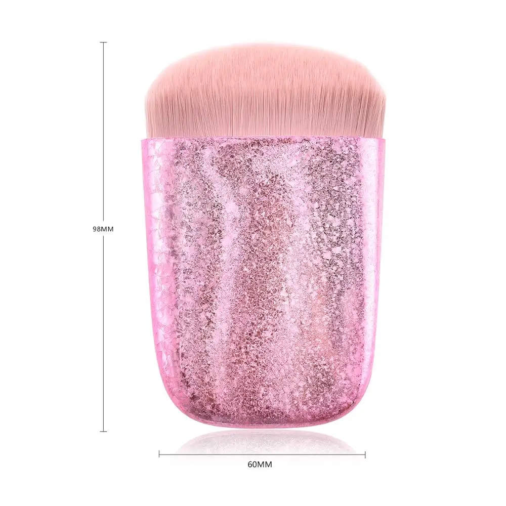 Single makeup brush Flat head Foundation plastic Scrub gold make up brushes portable travel Beauty tools new arrival | Красота и