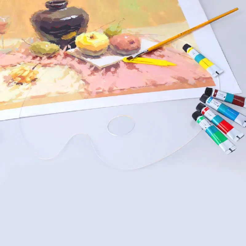 1 шт. Роскошная пластиковая прозрачная овальная палитра акриловая