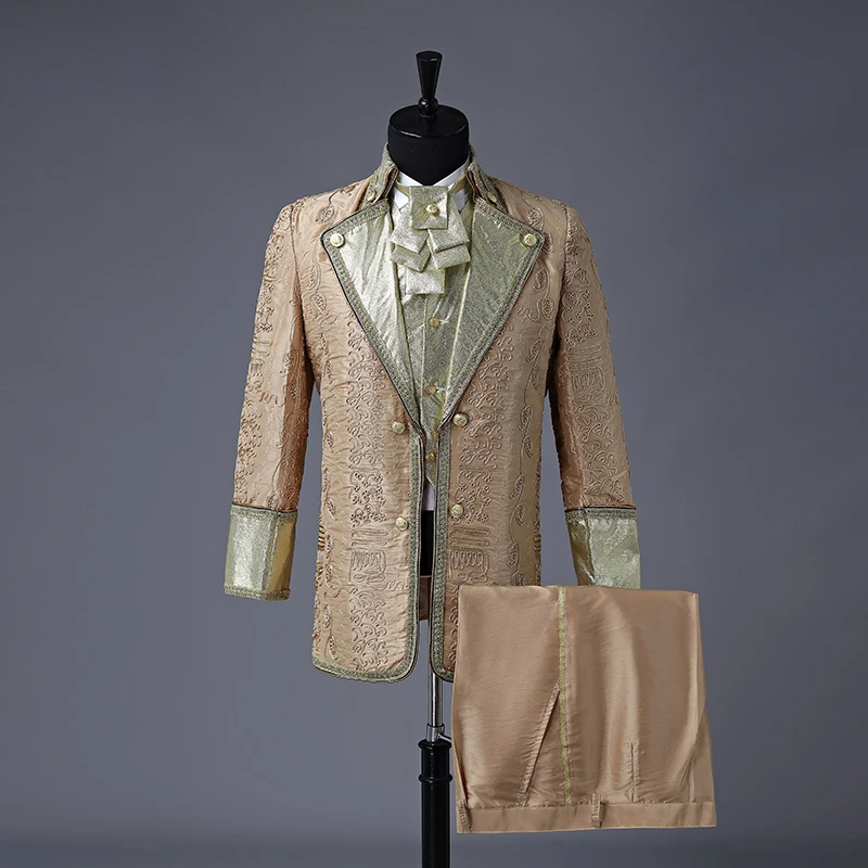 Пять цветов мужские костюмы с вышивкой платья корты Европейский драматический