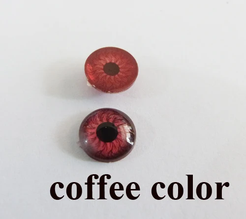 coffee color 40 шт./лот 8 мм/9 мм Плоская Круглая Пластиковая Игрушка Глаза животных аксессуары для куклы «сделай сам»-цвет на выбор - Цвет: coffee color