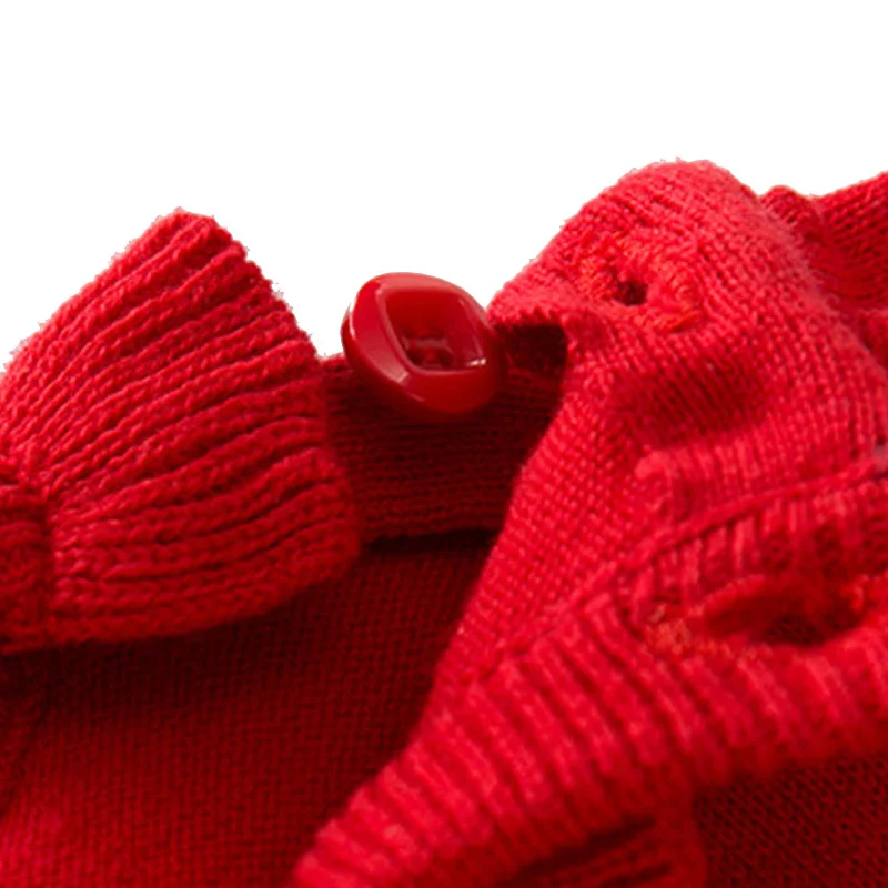 Милая одежда для маленьких девочек комбинезон вязаный хлопковый свитер